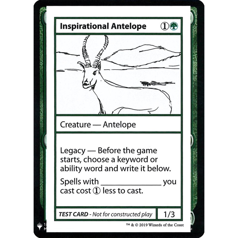 Inspirational Antelope [Mystery Booster Playtest Cards]