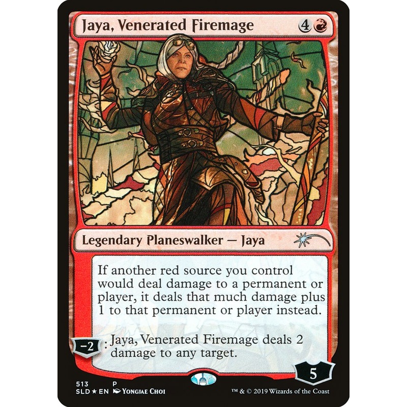Jaya, Venerated Firemage (Stained Glass) [Secret Lair Drop Promos]