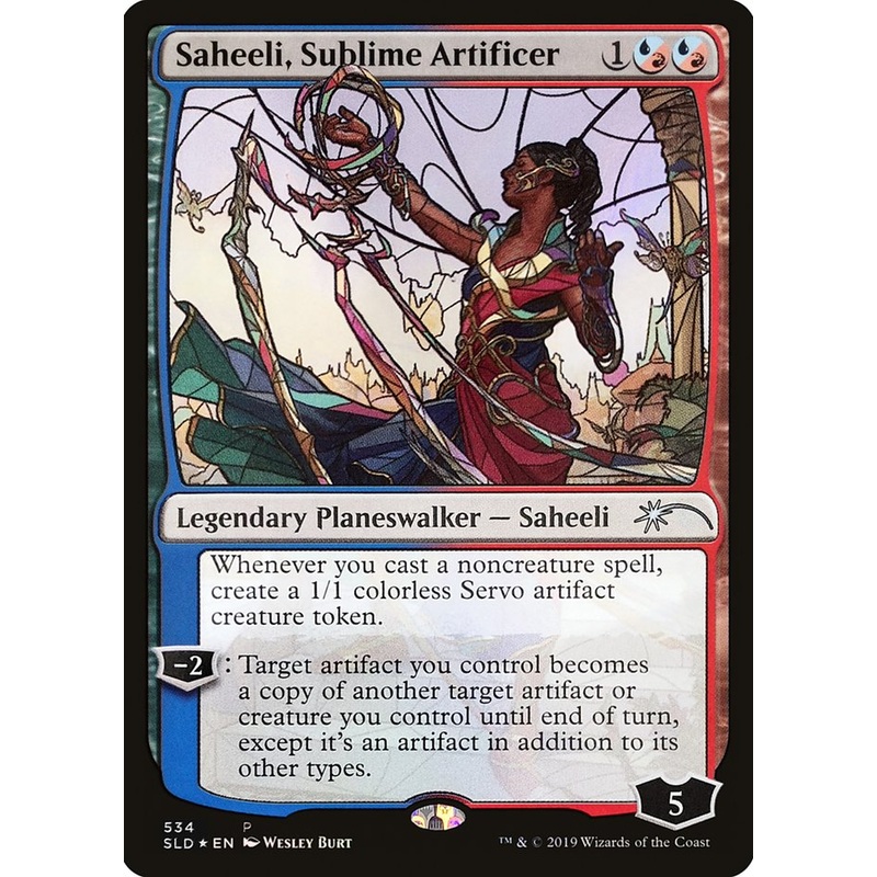 Saheeli, Sublime Artificer (Stained Glass) [Secret Lair Drop Promos]