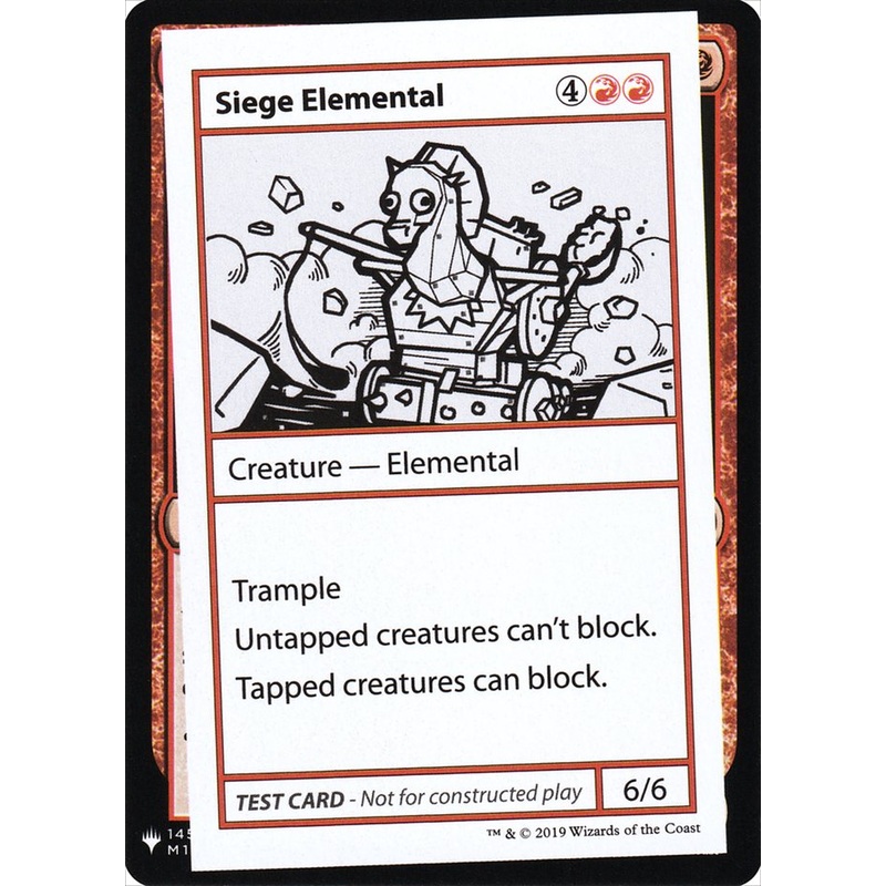Siege Elemental [Mystery Booster Playtest Cards]