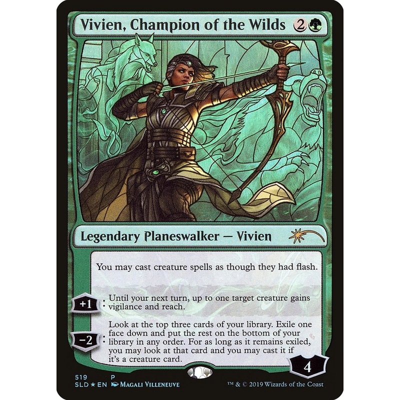 Vivien, Champion of the Wilds (Stained Glass) [Secret Lair Drop Promos]