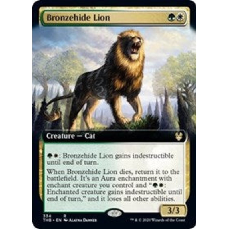Bronzehide Lion (Extended Art) [Theros Beyond Death]