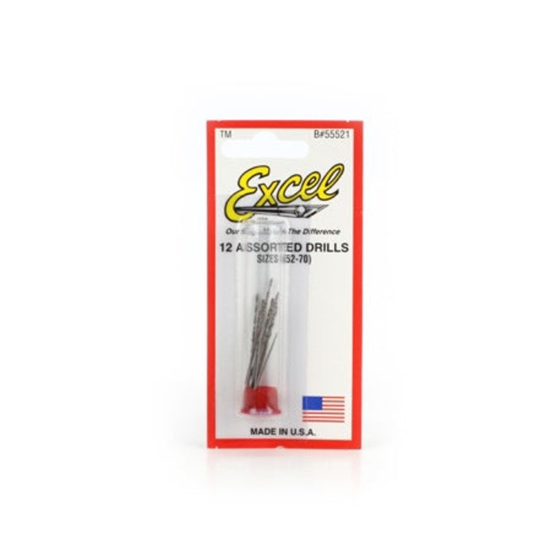 Excel 12 Assorted Micro Drill Bits