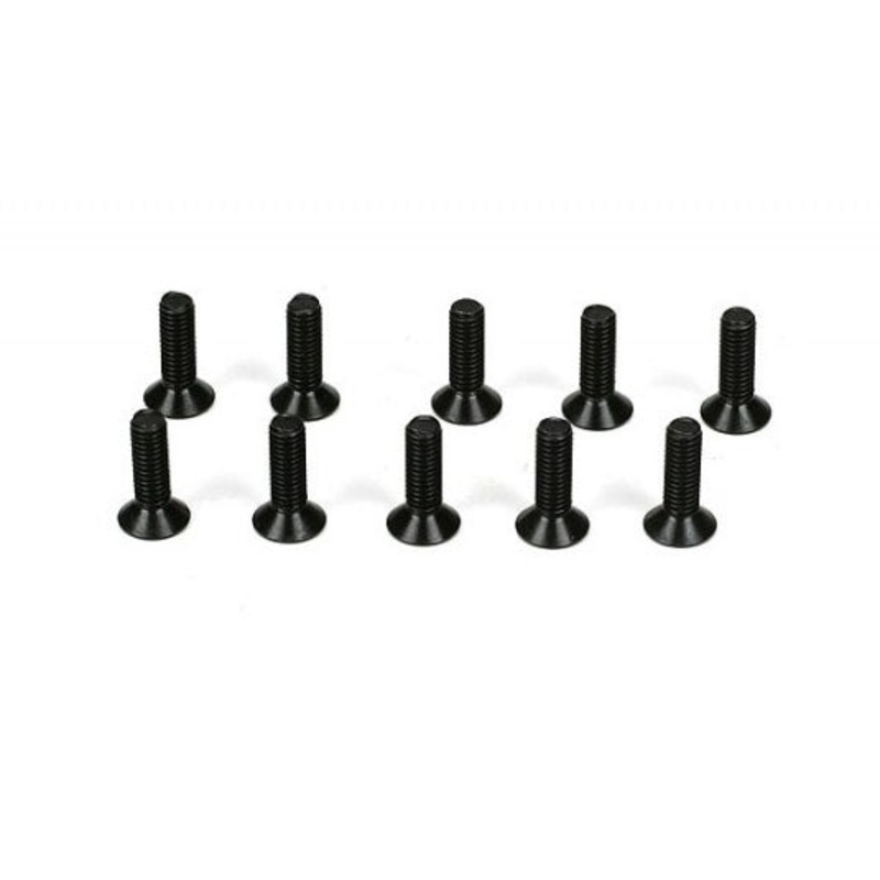 Team Losi Flathead Screw, M3 x 10mm (10)