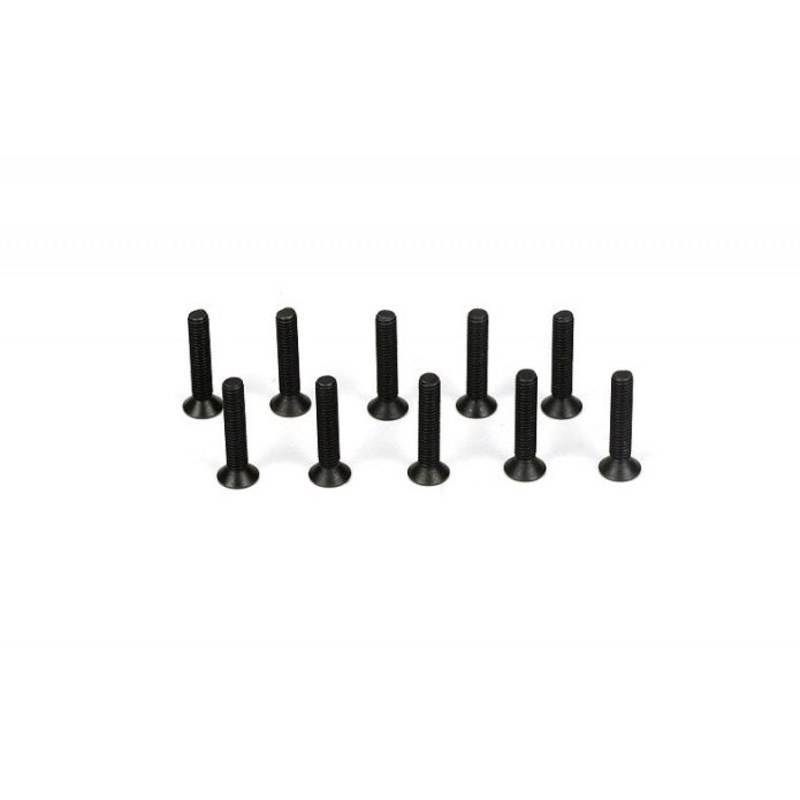 Team Losi Flathead Screw, M3 x 16mm (10)