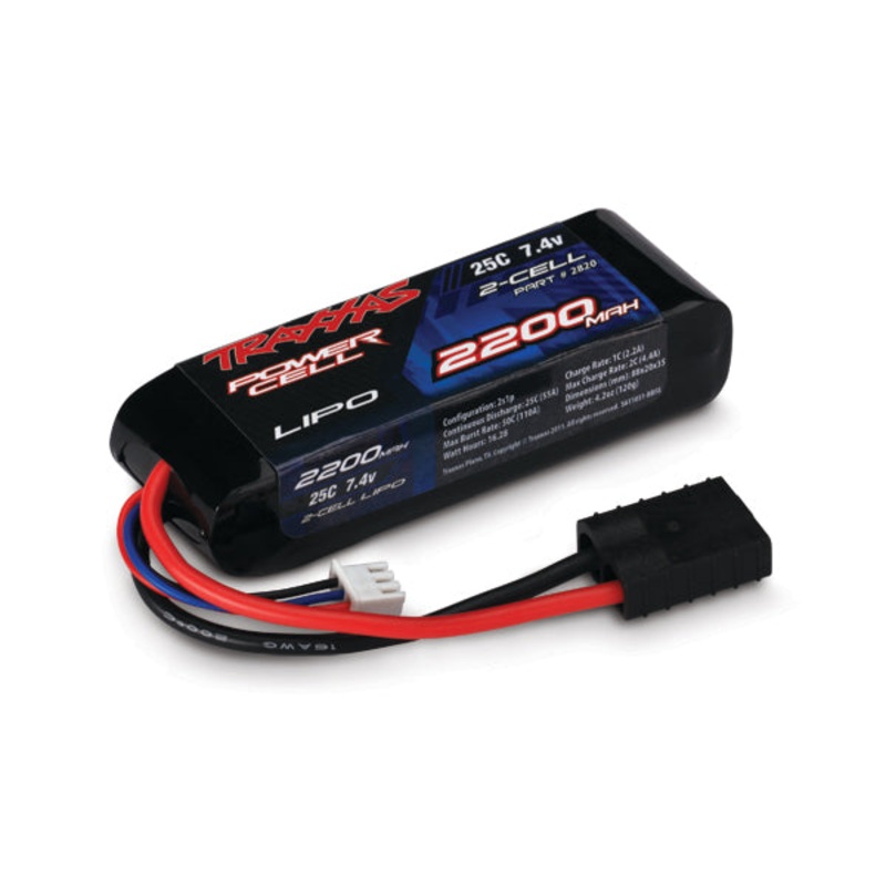 Traxxas 2820 - 2200mah 7.4v 2-Cell 25C L