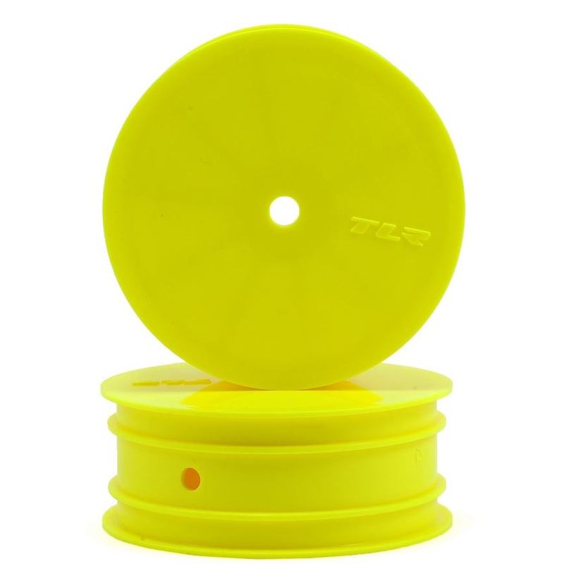 TLR Front Wheel 12mm Hex Yellow (2) 22