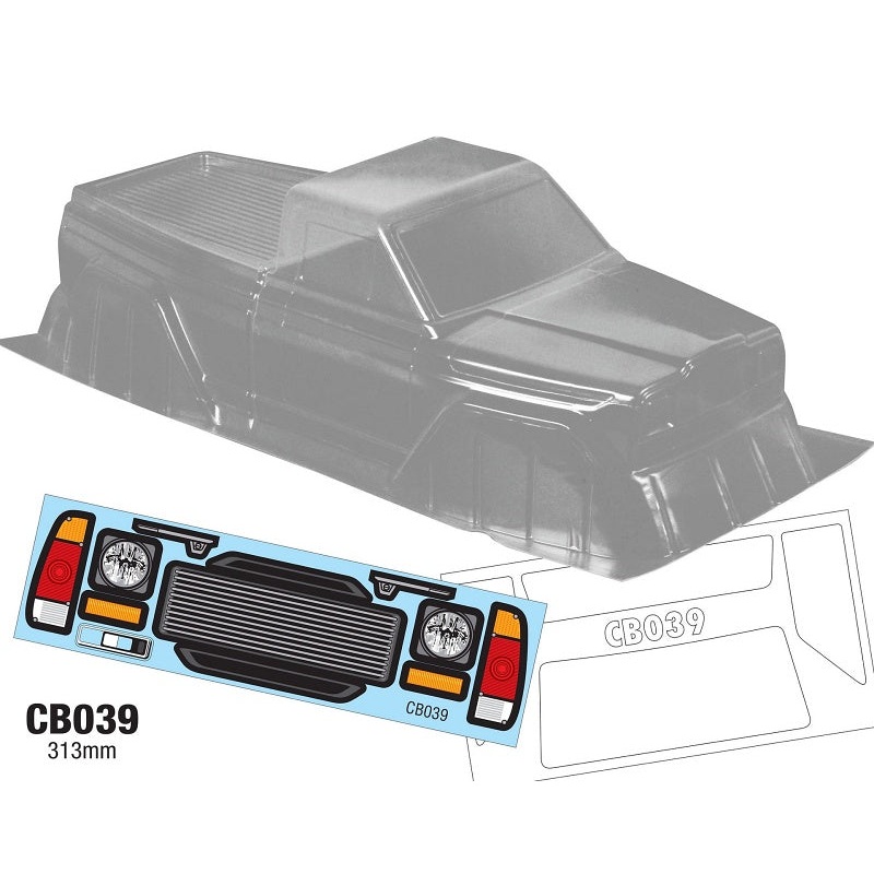 Team C 1/10 Crawler Truck Warloard WB 313mm , Width 195mm