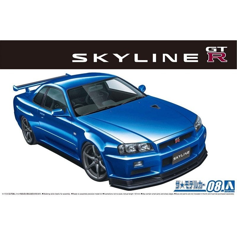Aoshima 1:24 1999 Skyline GT-R V-Spec II (BNR34)