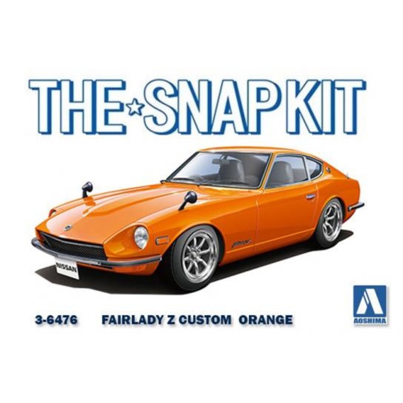 Aoshima 1:32 Nissan Fairlady Z S30 Custom Wheel Orange Snap Kit