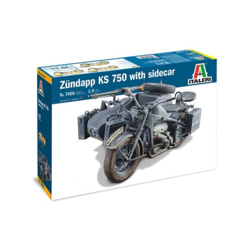 Italeri 1:9 Zundapp KS 750 w/ Sidecar