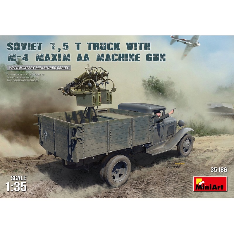 Miniart 1:35 Soviet 1.5t Truck w/M-4 Maxim AA Machine Gun (LW)