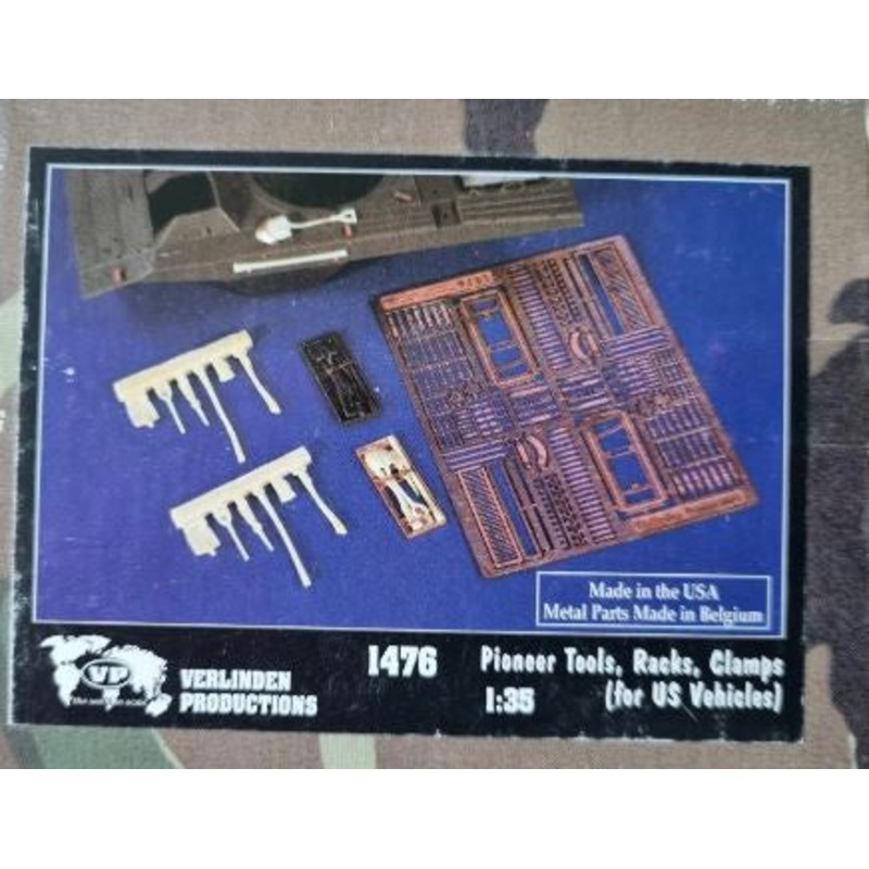 VP 1:35 Pioneer Tools, Racks, Clamps for US Vehicles Resin Set