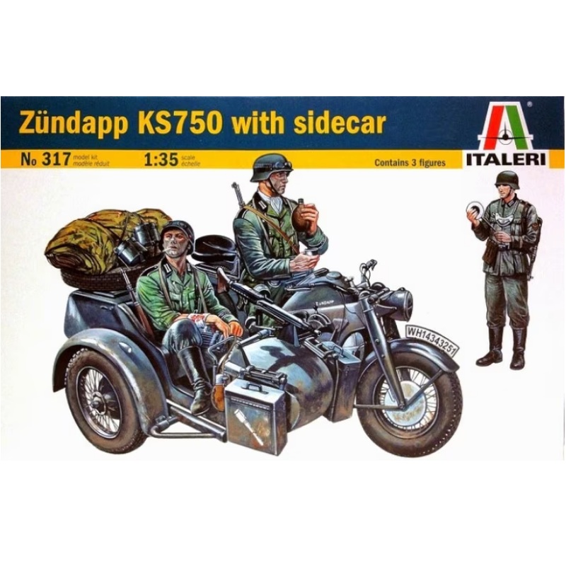 Italeri 1:35 Zundapp 750 Motorcycle w/ Sidecar