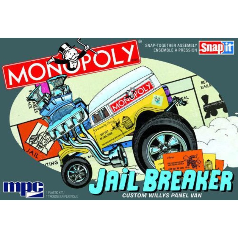 MPC 1:25 Monopoly Jail Breaker Custom Willys Panel (SNAP-KIT)