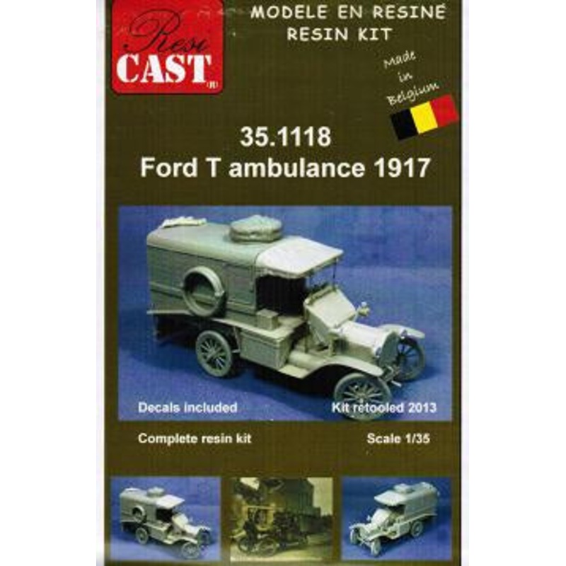 Resi Cast 1:35 Ford T Ambulance 1917 Full Resin Kit