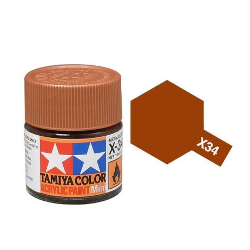 Tamiya X34 Acrylic 10ml Metallic Brown