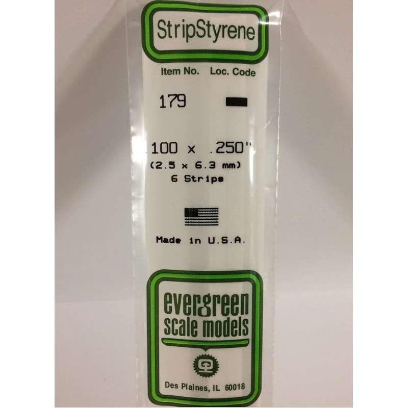 Stripstyrene White 2.5X6.3Mm 6