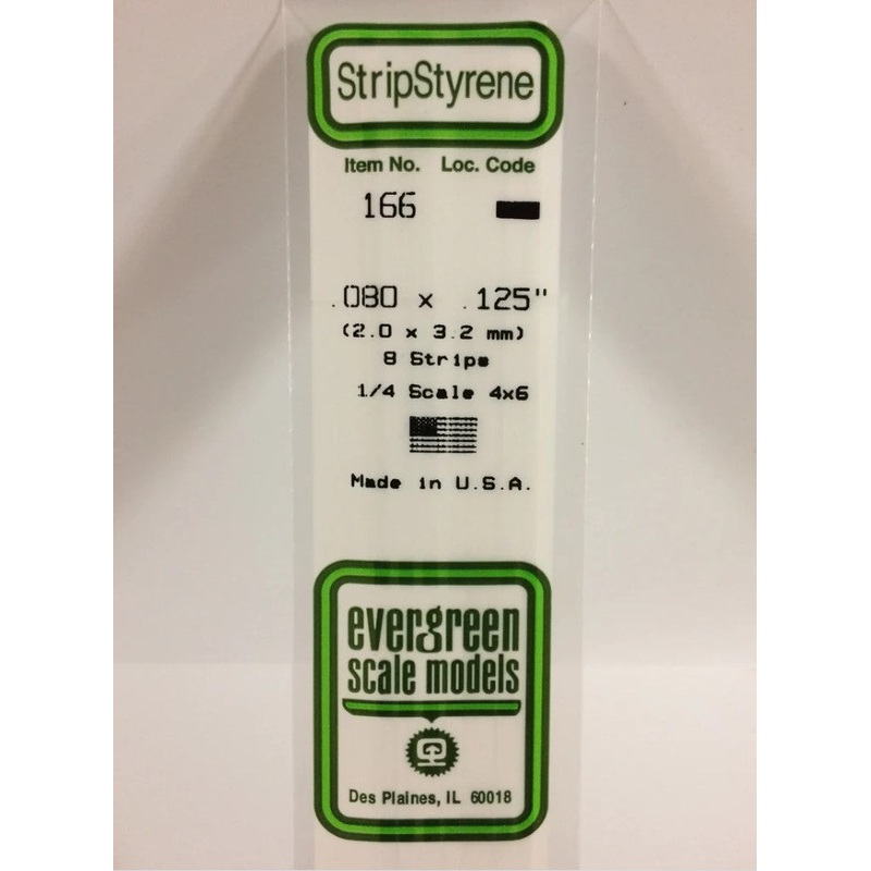 Stripstyrene White 2X3.2Mm 8
