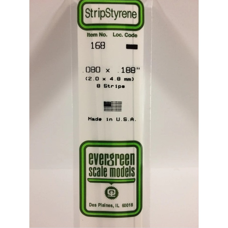 Stripstyrene White 2X4.8Mm 8