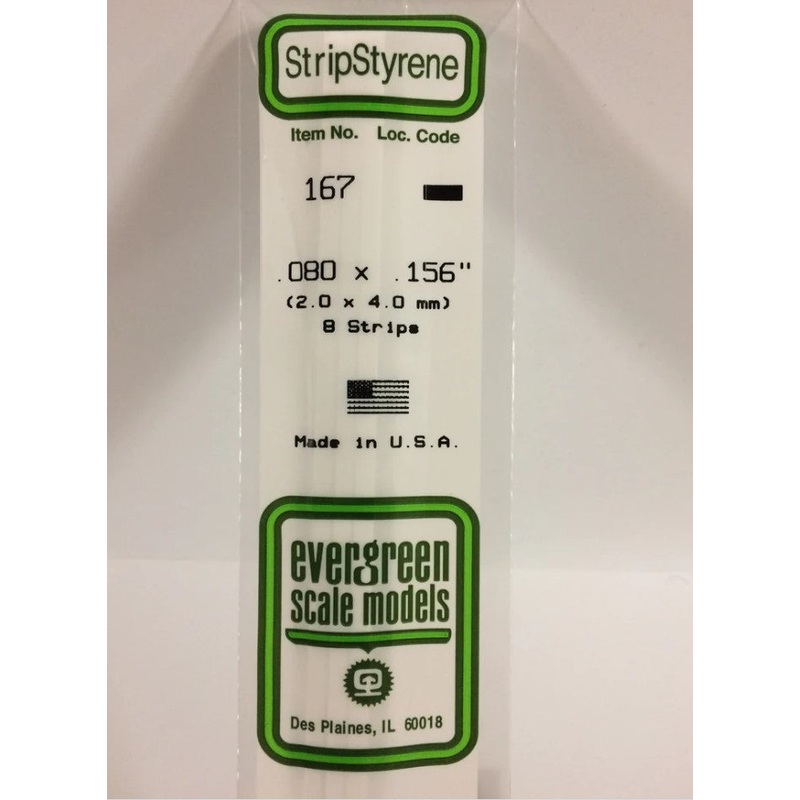 Stripstyrene White 2X4Mm 8