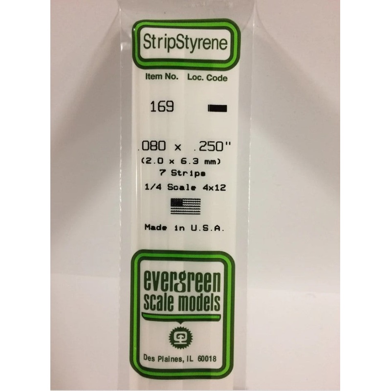 Stripstyrene White 2X6.3Mm 7