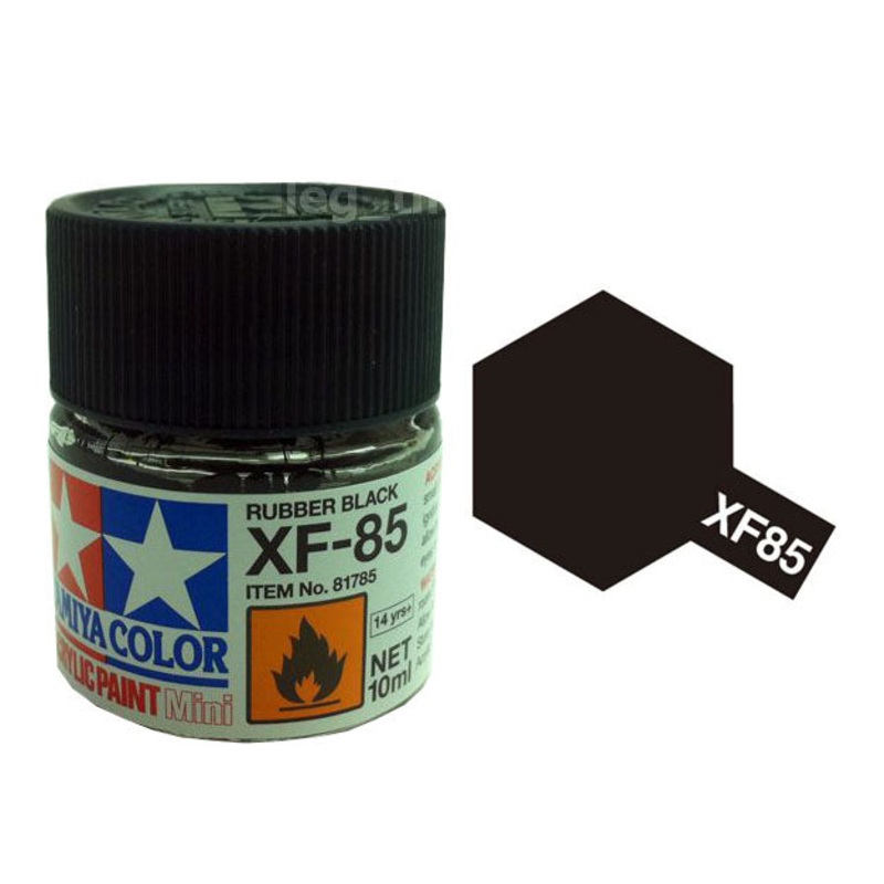 Tamiya XF85 Acrylic 10ml Rubber Black