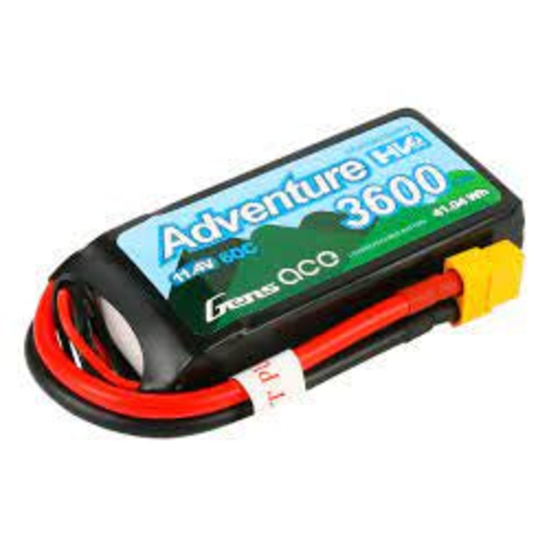 Gens Ace Adventure HV Shorty 3600mAh 3S1P 11.4V 60C Lipo XT60