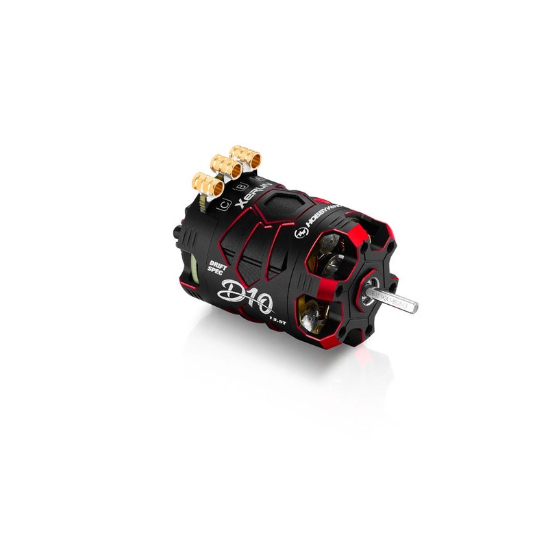 Hobbywing 30401135 XeRun D10-10.5T Drift Spec Brushless Motor- Passion Red
