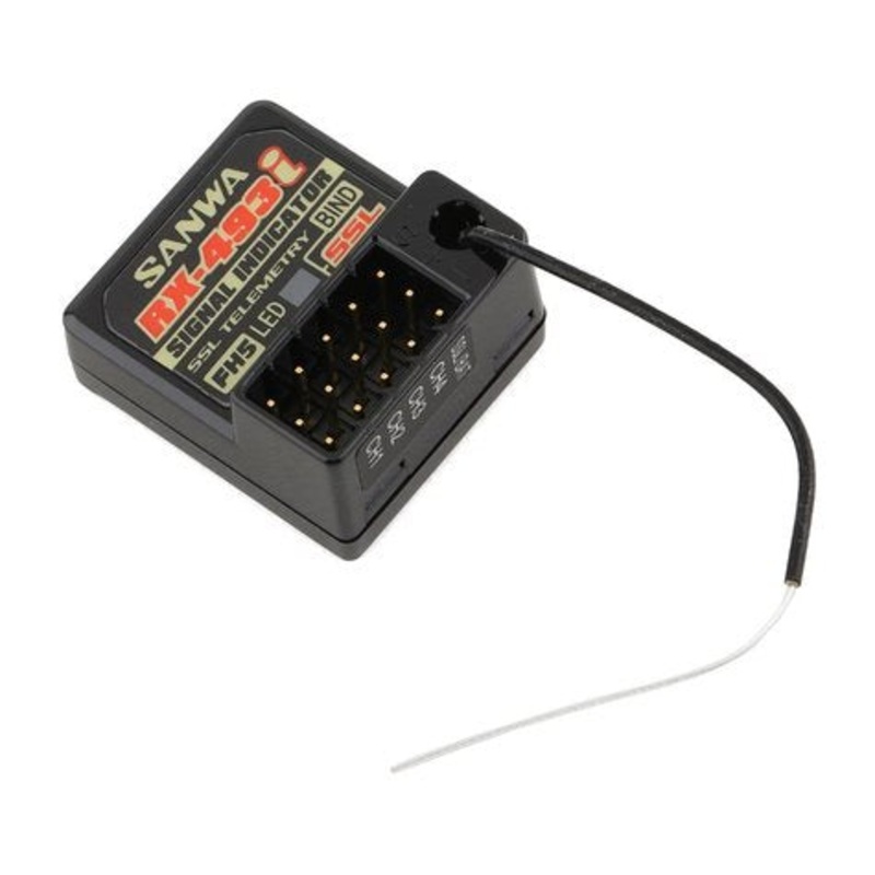 Sanwa RX-493i M17/MT-5 2.4GHz 4-Channel FHSS-5 Telemetry Receiver
