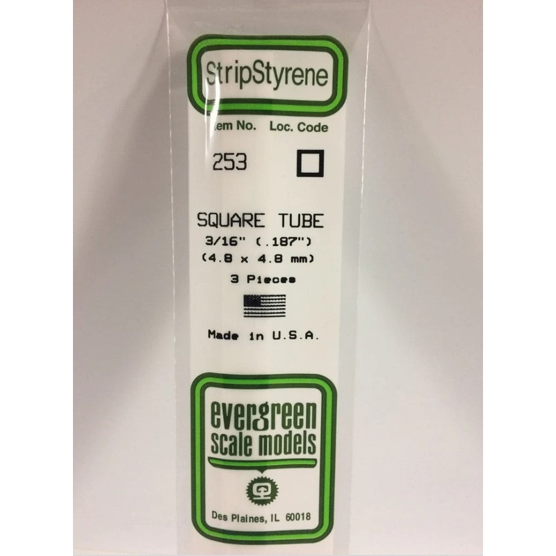 Square Tube 35cm Long 4.80mm pkt3