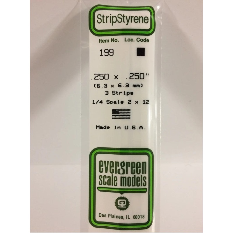 Stripstyrene White 6.3Mm Sq 3