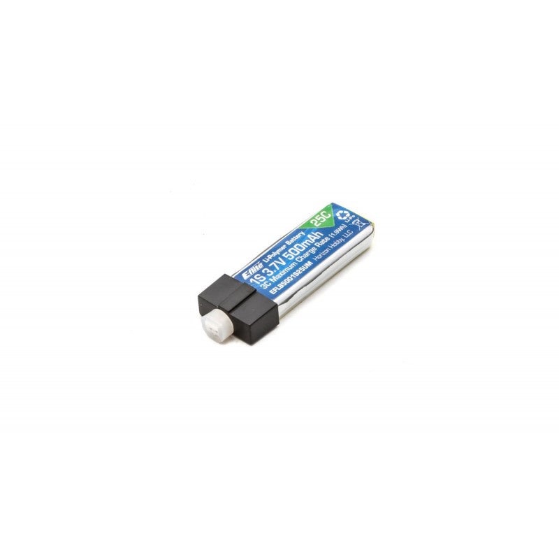 Eflite 500mAh 1S 3.7V 25C LiPo H/Current UMX Connector