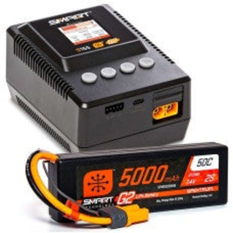 Spektrum Smart PowerStage: 5000mAh 2S LiPo & S155 Charger