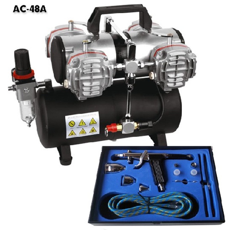 FENGDA 4 CYLINDER AIR COMPRESSOR W/TANK & GUN SET