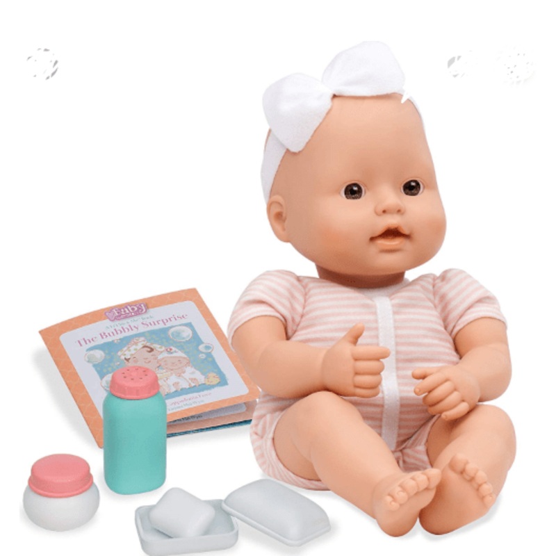 Bath Time, 12" Baby W/ Book