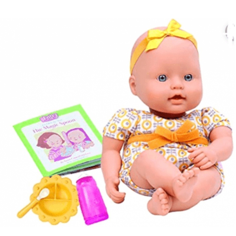 Feeding Time, 12" Baby W/ Book