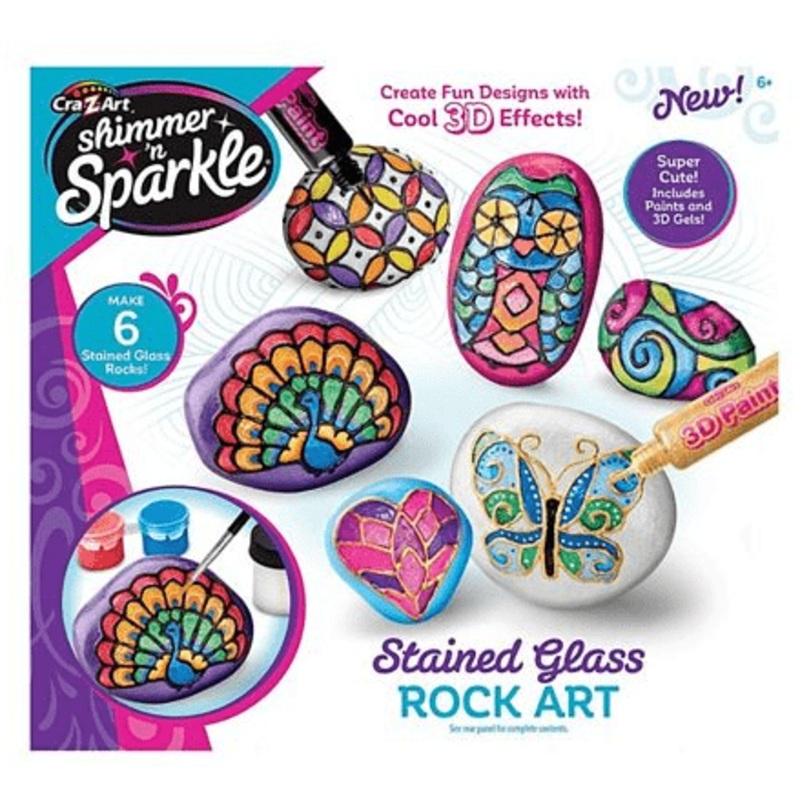 Shimmer N Sparkle Stained Glass Rock Art