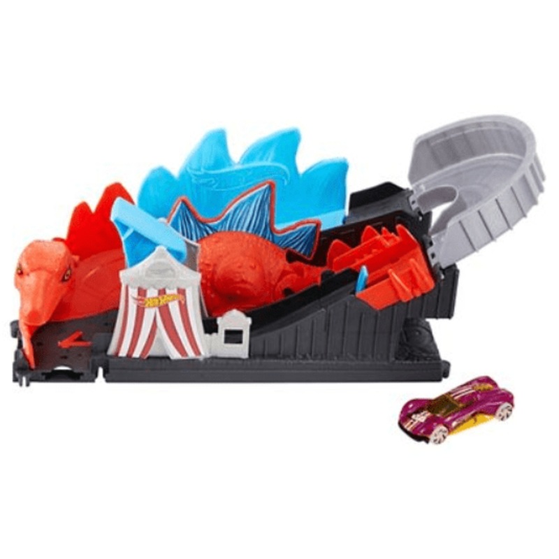 Hot Wheels City Nemesis Dino Coaster Attack Playset Asst GBF93 - Multicolor