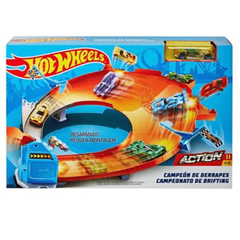 Hotwheels Championship Trackset Asst Drift Master Champion - Orange