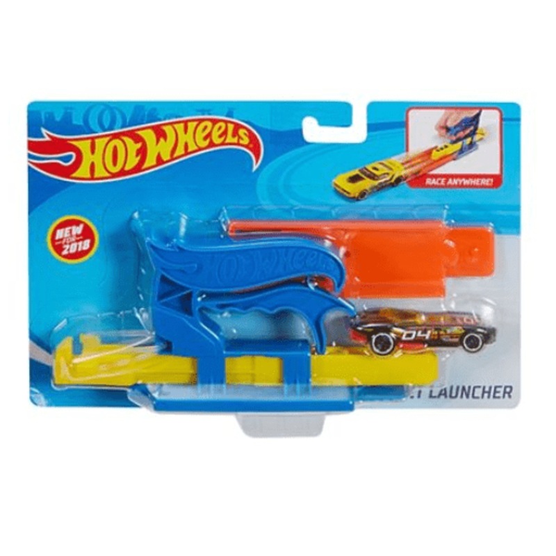 Hotwheels Pocket Launcher & Car Ast - Blue