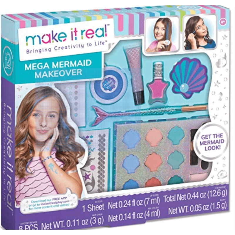 Make It Real  Mega Mermaid Makeover. Mermaid Themed Girls Makeup Kit.