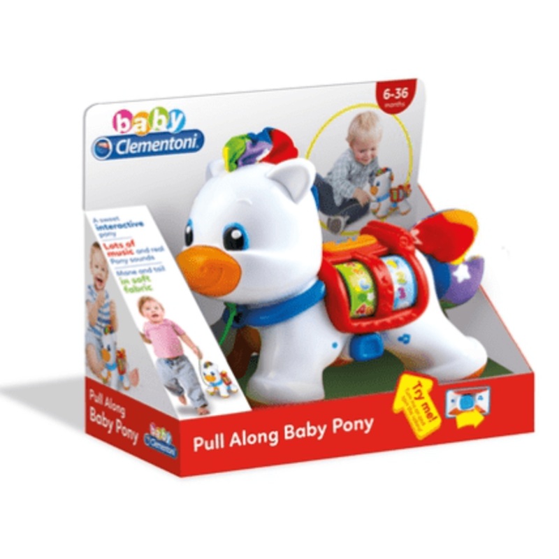 Clemen-Clementoni baby pull along pony m.color