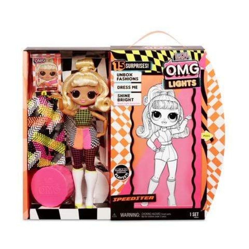L.O.L Surprise! OMG Lights Speedster Fashion doll with 15 surprises
