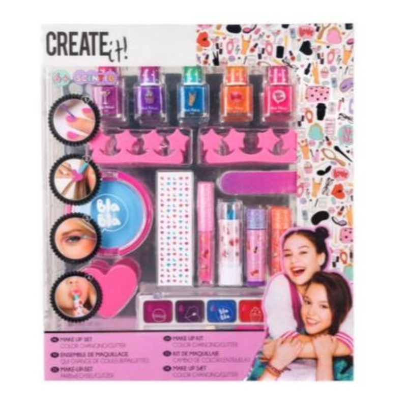 Create it! makeup set color changing/glitter box