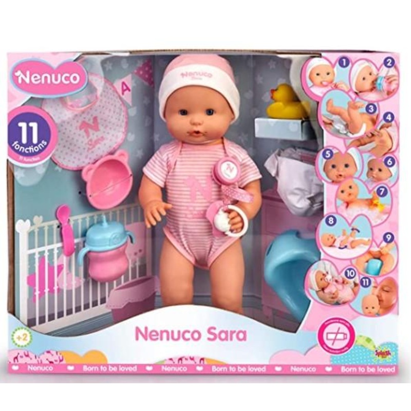 Nenuco doll sara 11 function +10acc 42cm
