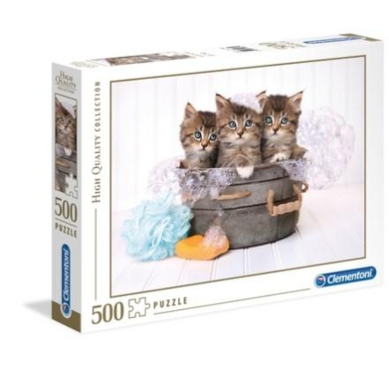 Clementoni - Adult Puzzle The Kittens And Soap 500pcs