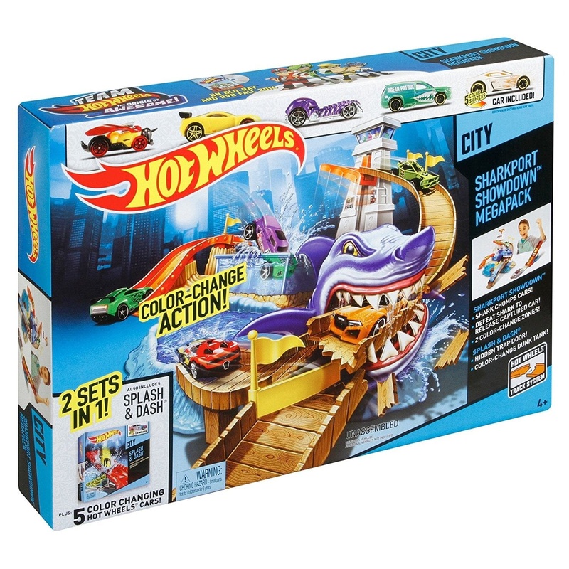 Hot Wheels PLAYSETS/CITY - COLOR SHIFTERS SHARKPORT SHOWDOWN