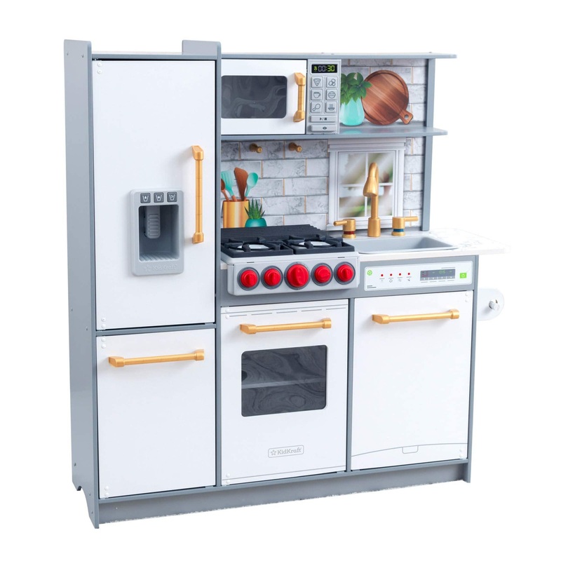 KidKraft Uptown Elite White Play Kitchen with EZ Kraft Assembly