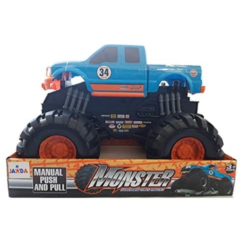Monster Truck Pick-Up Friction Car Blue & Gray